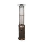 Alva patio gas heater-circular medium glass