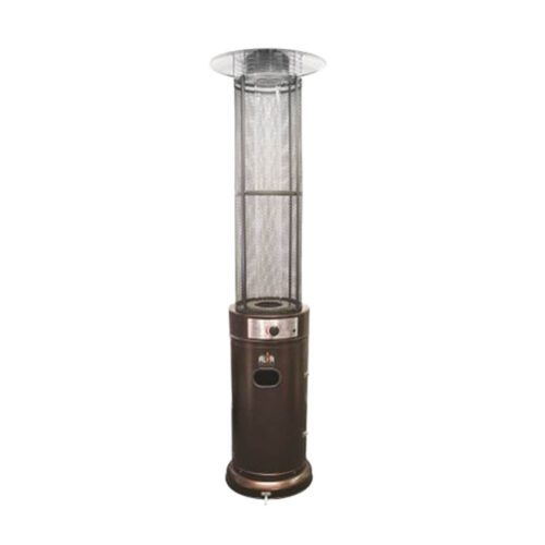 Alva patio gas heater-circular medium glass
