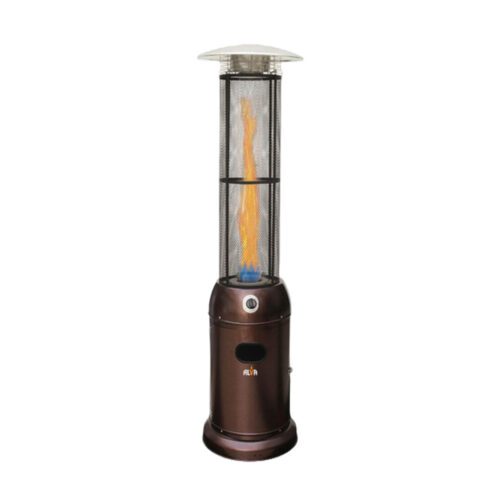 Alva flame tube patio heater-hammertone