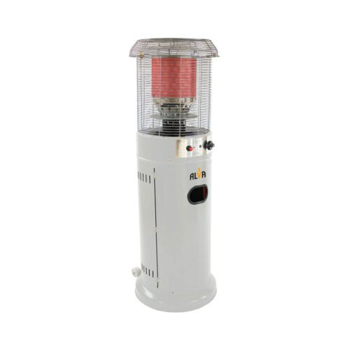 Alva short stand patio gas heater-cement grey